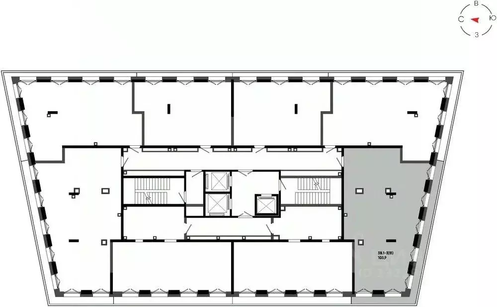 3-к кв. Татарстан, Казань Яналиф жилой комплекс (103.9 м) - Фото 2