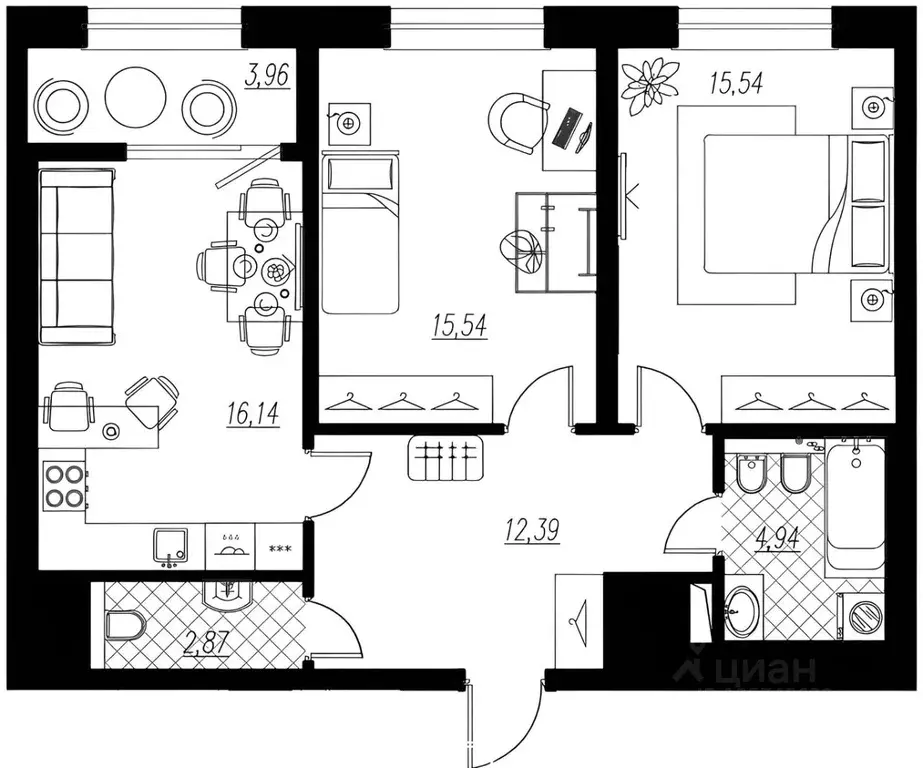 2-к кв. Санкт-Петербург Аптекарский просп., 5 (71.0 м) - Фото 2