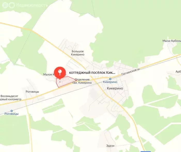 Участок в деревня Малое Кикерино, КП Кикерино (12.54 м) - Фото 1