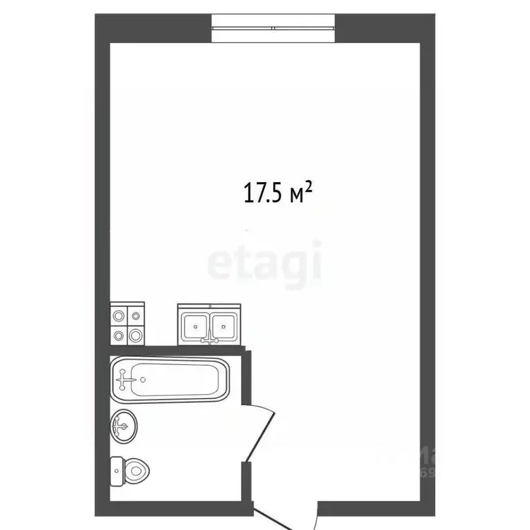 Студия Москва Автомобильный проезд, 4к7 (17.5 м) - Фото 2
