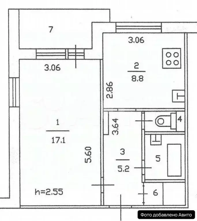 1-к кв. Московская область, Раменское Красноармейская ул., 27а (38.7 ... - Фото 2