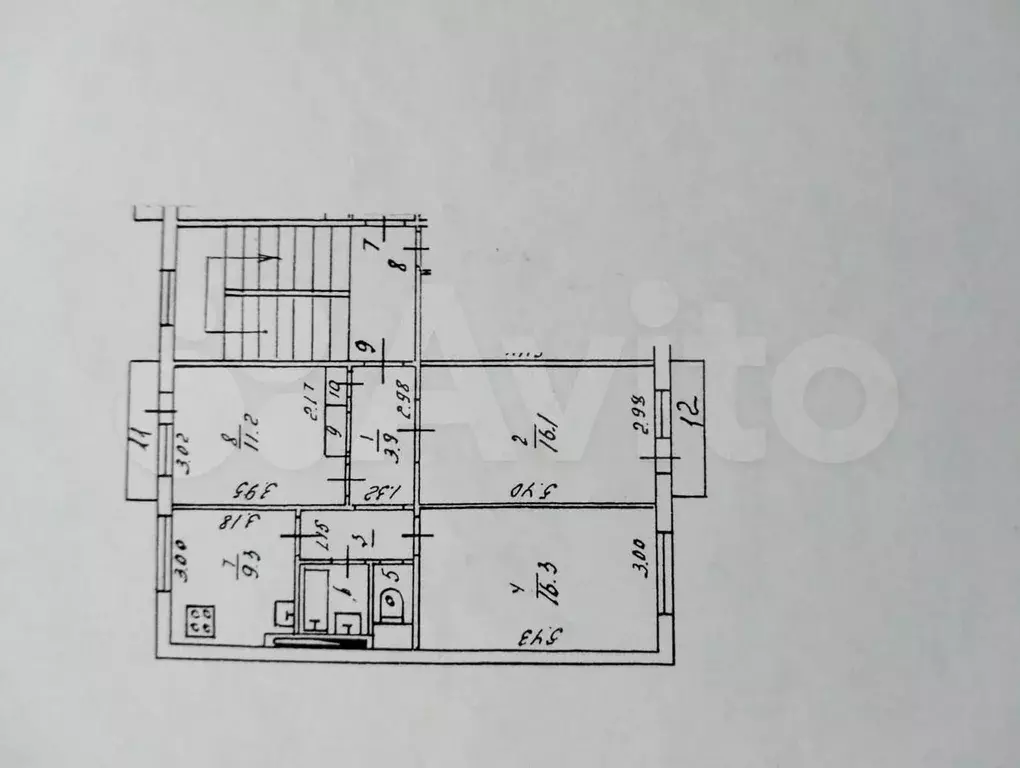 3-к. квартира, 63,9 м, 3/5 эт. - Фото 0