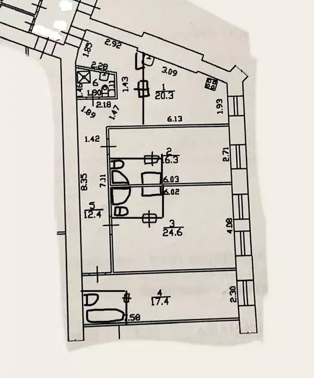 3-к кв. Санкт-Петербург 2-я Советская ул., 27/2 (93.4 м) - Фото 1