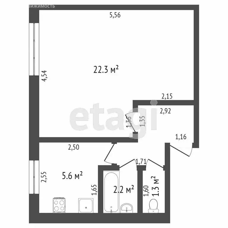 1-комнатная квартира: Тверь, проспект Николая Корыткова, 6Б (36 м) - Фото 0