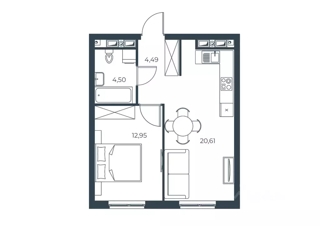 1-к кв. Астраханская область, Астрахань Татарская Слобода кв-л,  ... - Фото 1