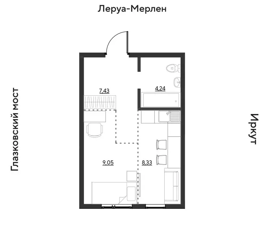 1-к кв. Иркутская область, Иркутск Затон кв-л, ул. Набережная Иркута, ... - Фото 0