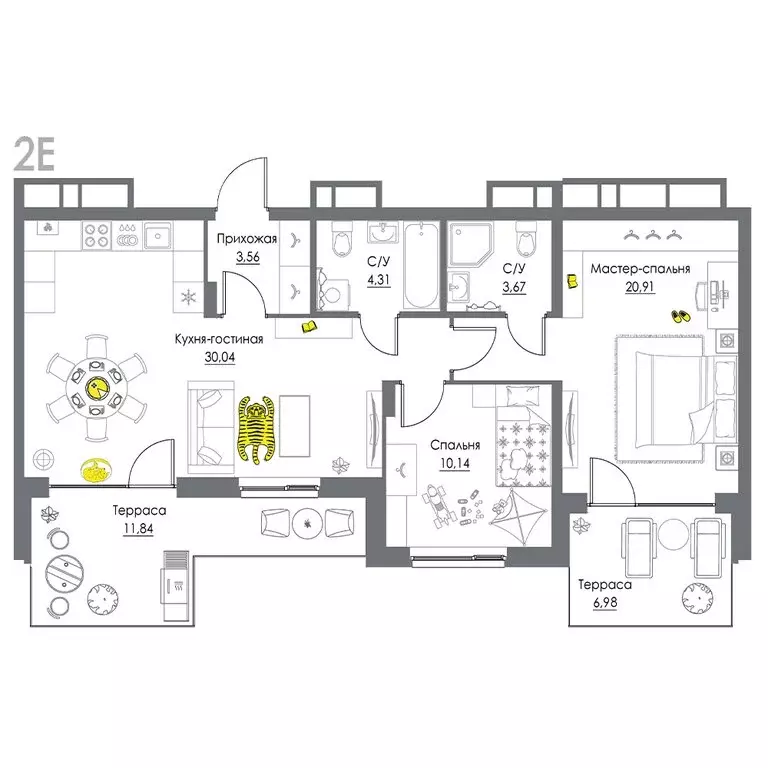 2-комнатная квартира: Тульская область, Щёкино, Ясенковский проезд, 17 ... - Фото 1