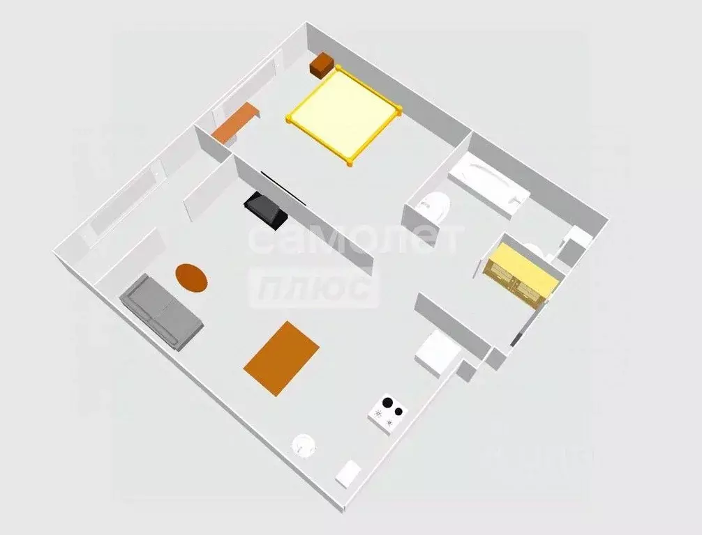 2-к кв. Тульская область, Тула ул. Купцов Гречихиных, 12 (40.0 м) - Фото 2