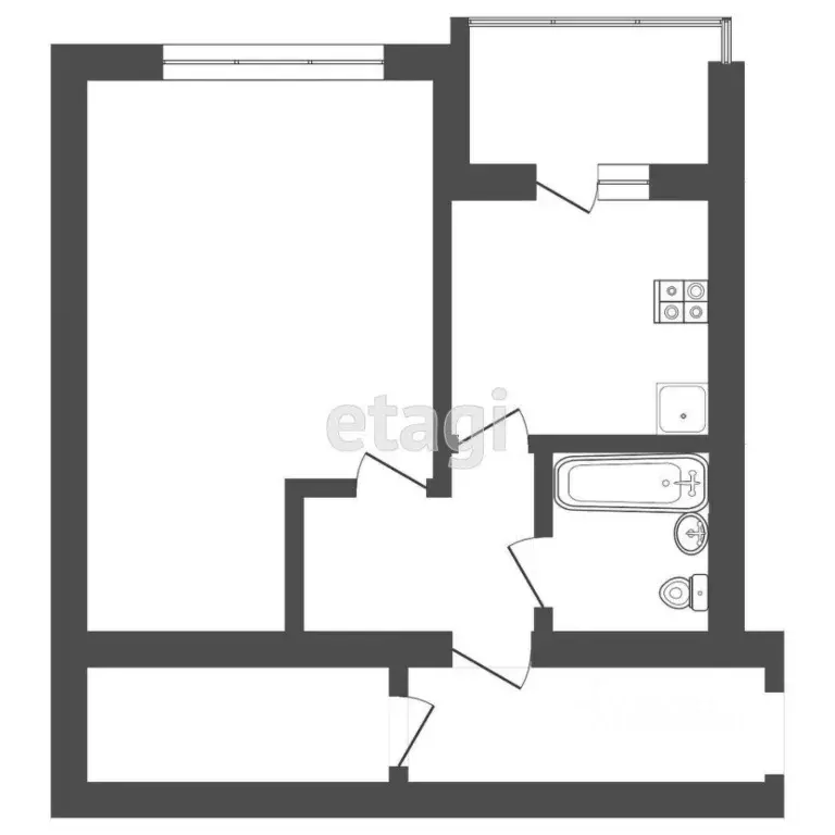 1-к кв. Мордовия, Саранск Загородная ул., 1 (34.8 м) - Фото 2