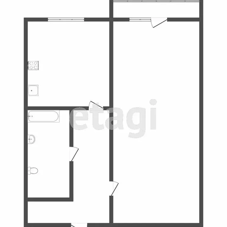 1-комнатная квартира: Томск, улица Герцена, 74 (31 м) - Фото 1