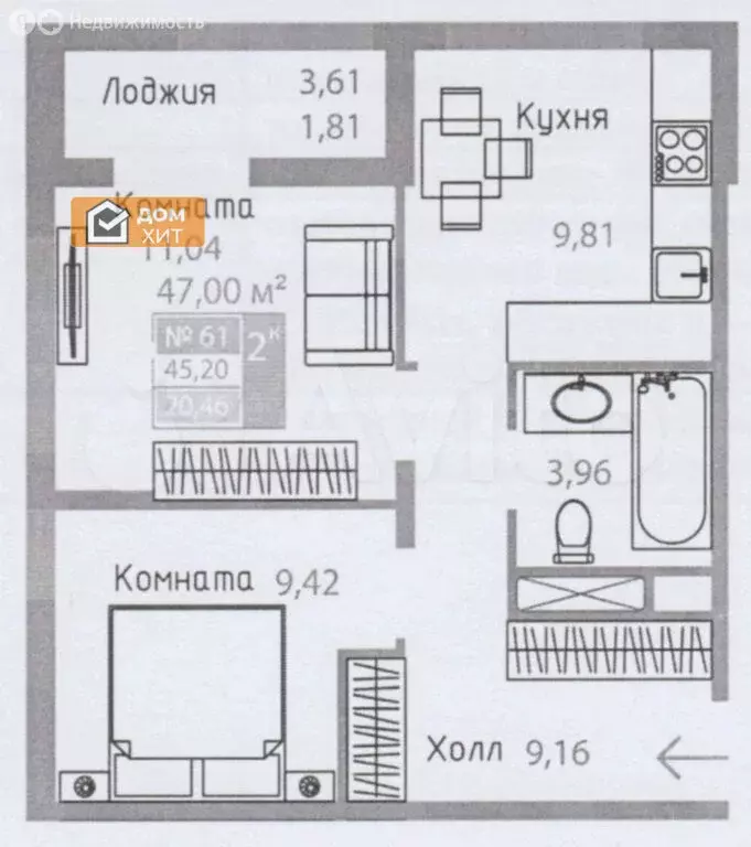 2-комнатная квартира: Симферополь, проспект Александра Суворова, 21 ... - Фото 0