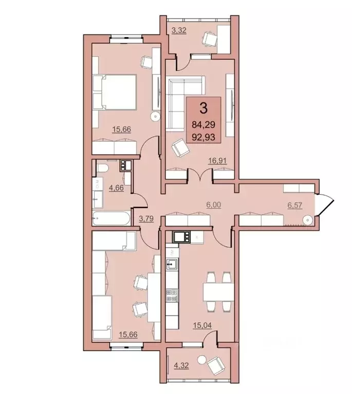 3-к кв. Саратовская область, Саратов ул. Имени Н.В. Кузнецова, 3 ... - Фото 2