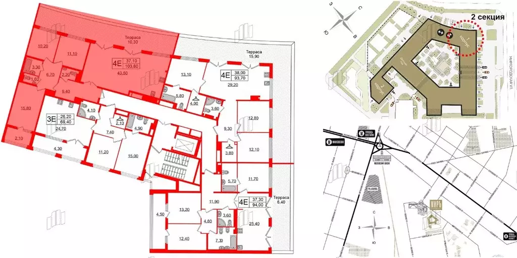 3-к кв. Санкт-Петербург Миргородская ул., 1 (102.6 м) - Фото 2