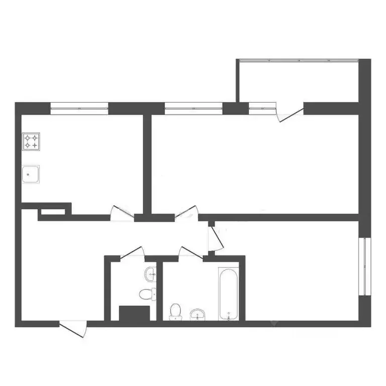 2-к кв. Тюменская область, Тюмень проезд Тихий, 4 (58.0 м) - Фото 2