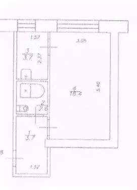 1-к кв. Татарстан, Бугульма Петровская ул., 32 (28.0 м) - Фото 1