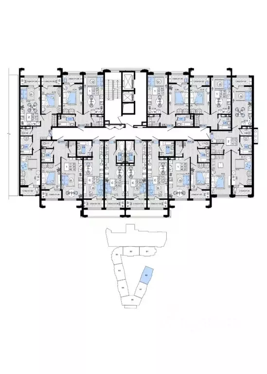 2-к кв. Краснодарский край, Новороссийск 5-я Бригада мкр,  (67.77 м) - Фото 1