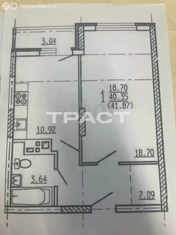 1-комнатная квартира: Воронеж, улица 9 Января, 233/40 (42 м) - Фото 1