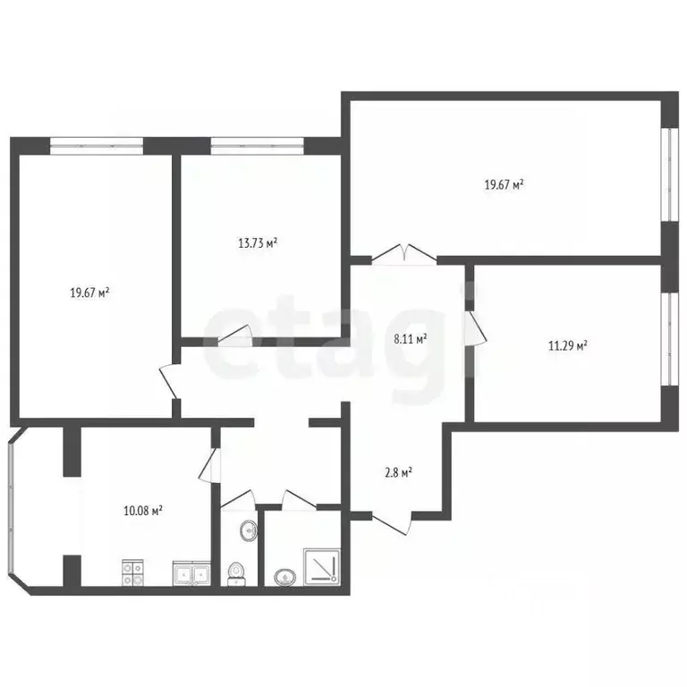 4-к кв. Москва Беловежская ул., 39К1 (99.0 м) - Фото 2