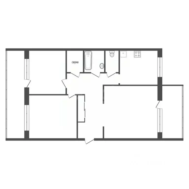 3-к кв. Красноярский край, Красноярск Крайняя ул., 2 (64.8 м) - Фото 2