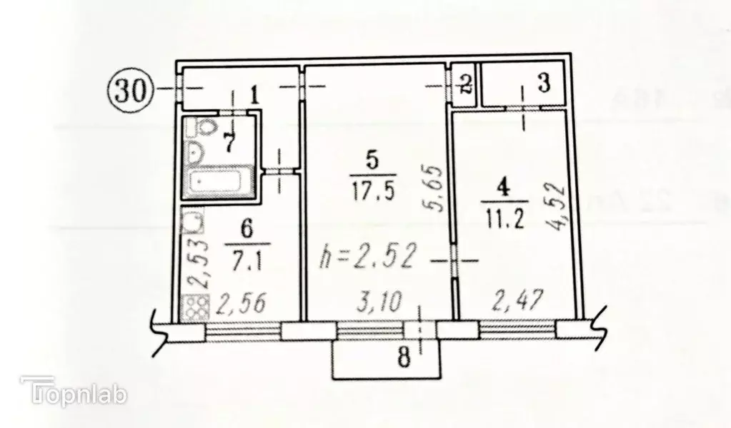 2-к кв. Омская область, Омск Городок Нефтяников мкр, ул. 22 Апреля, 16 ... - Фото 1