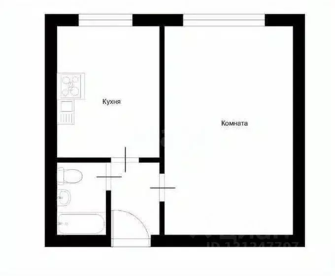 1-к кв. Курская область, Курск ул. Дзержинского, 88 (30.0 м) - Фото 1