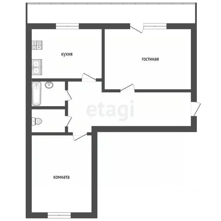 2-к кв. Челябинская область, Троицк Путевая ул., 10Б (52.2 м) - Фото 2