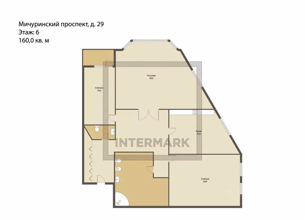 3-к кв. Москва Мичуринский просп., 29 (160.0 м) - Фото 2