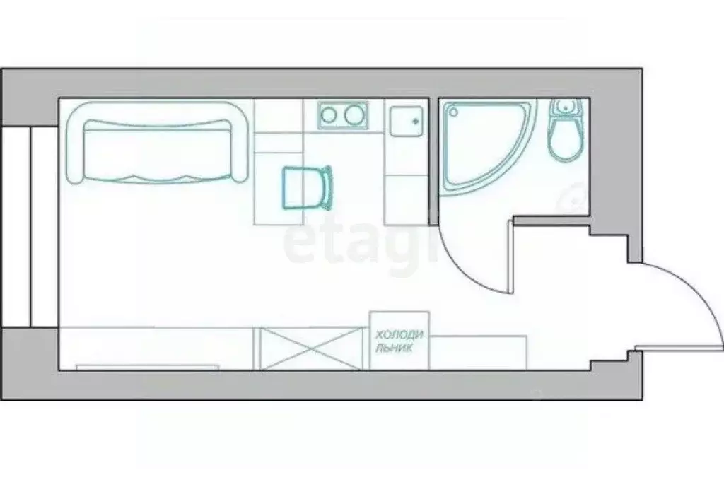 Студия Тульская область, Тула городской округ, пос. Петровский проезд ... - Фото 2