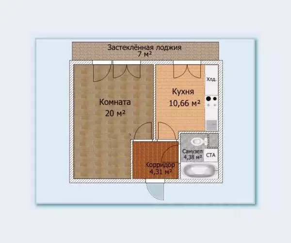 1-к кв. Москва Кастанаевская ул., 54 (40.0 м) - Фото 2