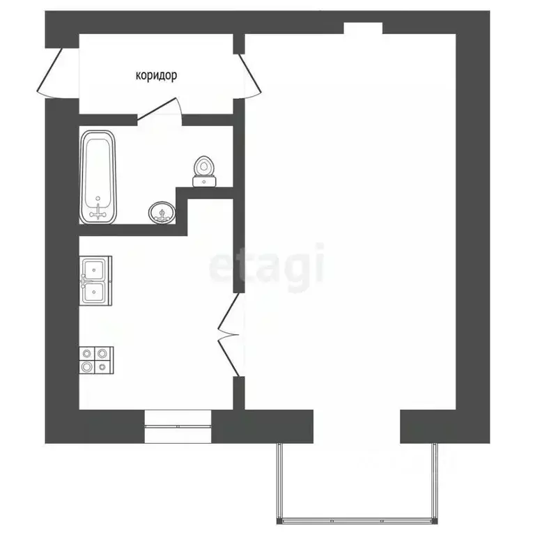 1-к кв. Севастополь ул. Большая Морская, 30 (36.4 м) - Фото 2