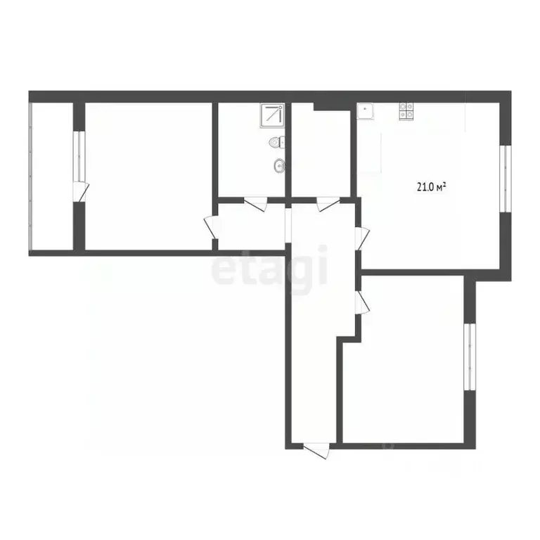 2-к кв. Тюменская область, Тюмень ул. Вересковая, 7 (81.2 м) - Фото 2