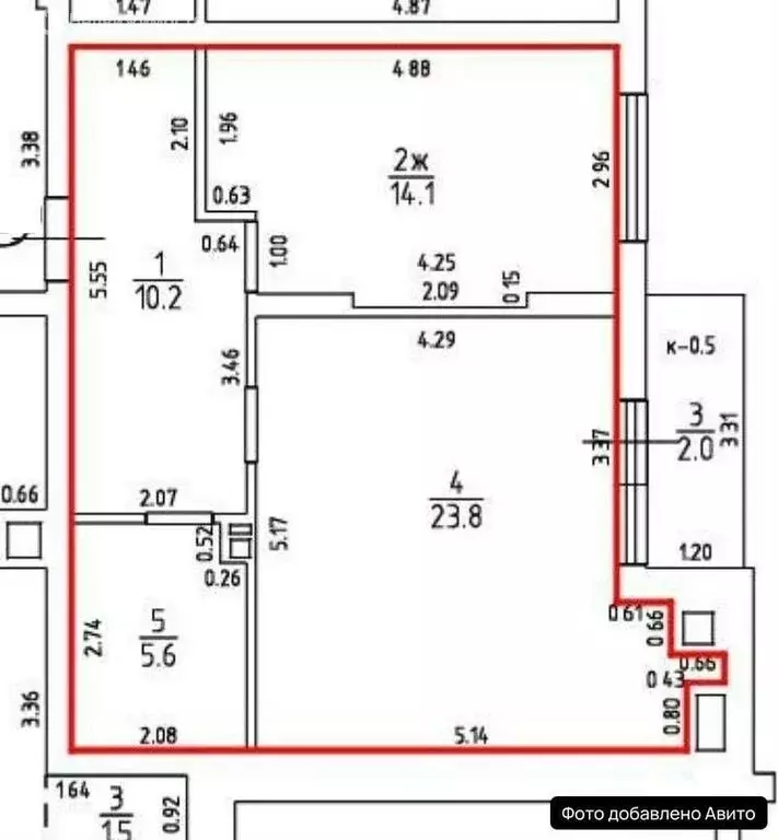 1-комнатная квартира: посёлок Васильково, Весенняя улица, 3 (53.7 м) - Фото 1