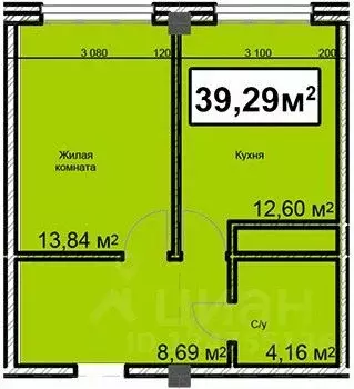 1-к кв. Ставропольский край, Ессентуки ул. Благодатная, 28 (39.29 м) - Фото 0
