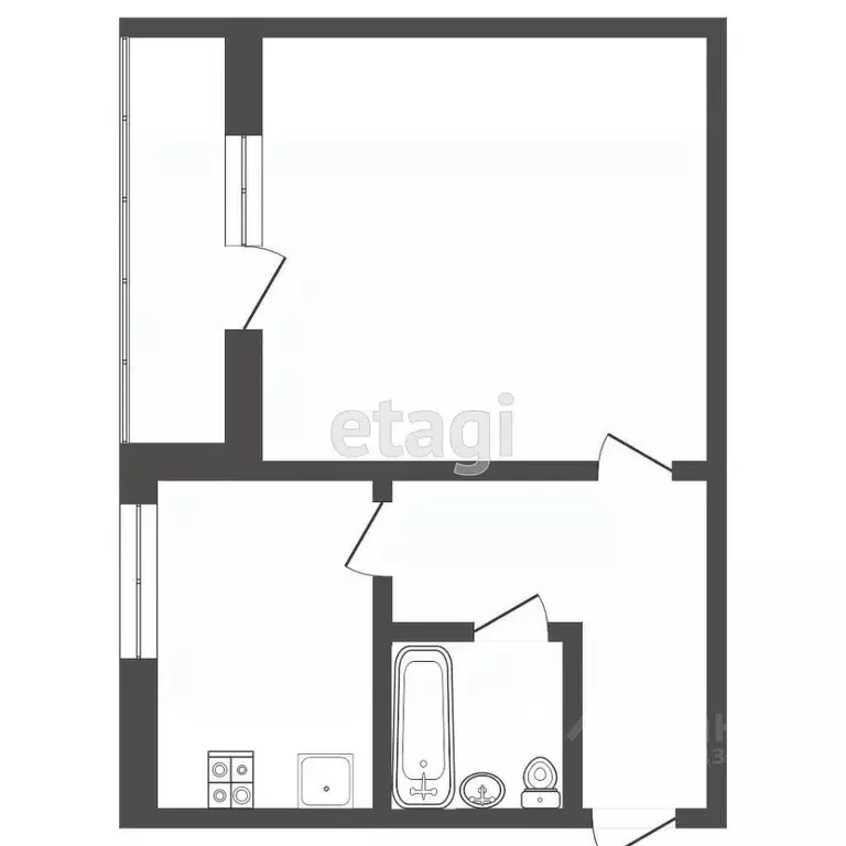 1-к кв. Мордовия, Саранск городской округ, Луховка рп ул. Рабочая, 17 ... - Фото 2