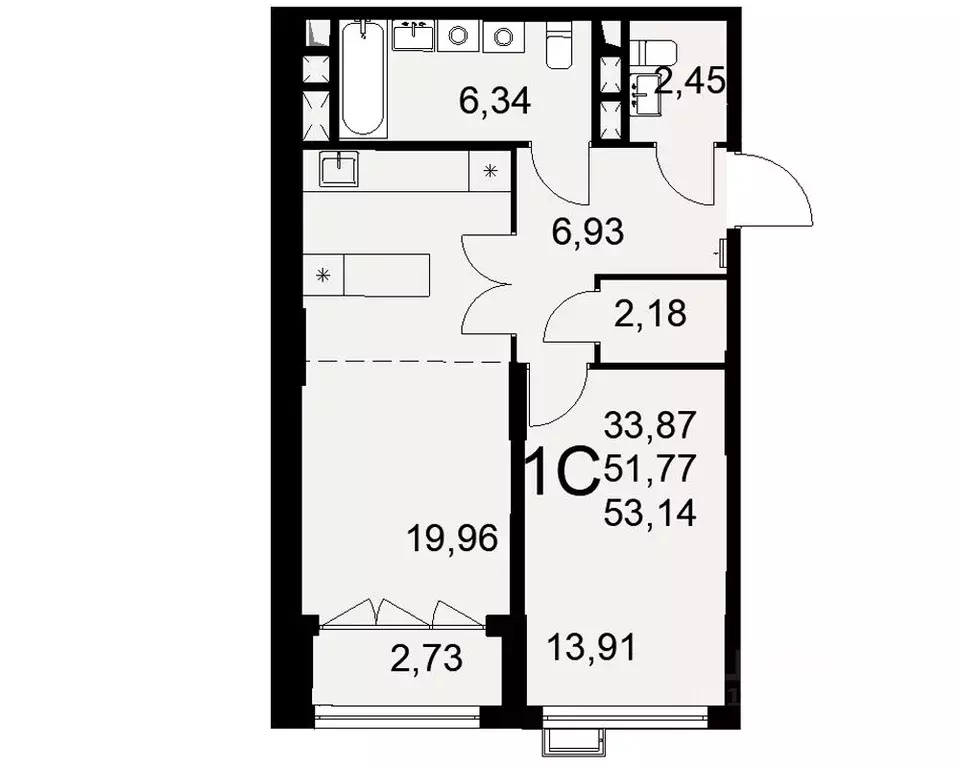 1-к кв. Тульская область, Тула ул. Коминтерна, 44 (53.14 м) - Фото 0