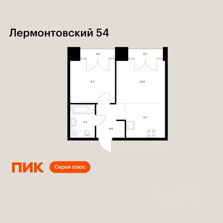 1-к кв. Санкт-Петербург наб. Обводного Канала, 169 (37.8 м) - Фото 1