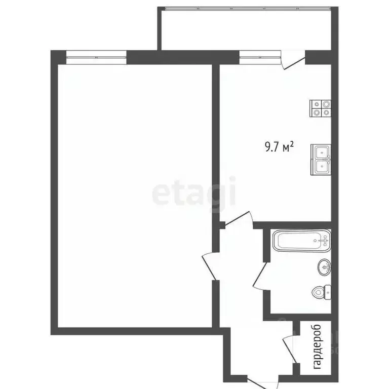 1-к кв. Забайкальский край, Чита Октябрьский мкр, 13 (37.3 м) - Фото 1