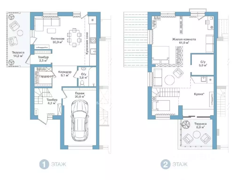 Таунхаус в Новосибирская область, Мошковский район, пос. Октябрьский, ... - Фото 2