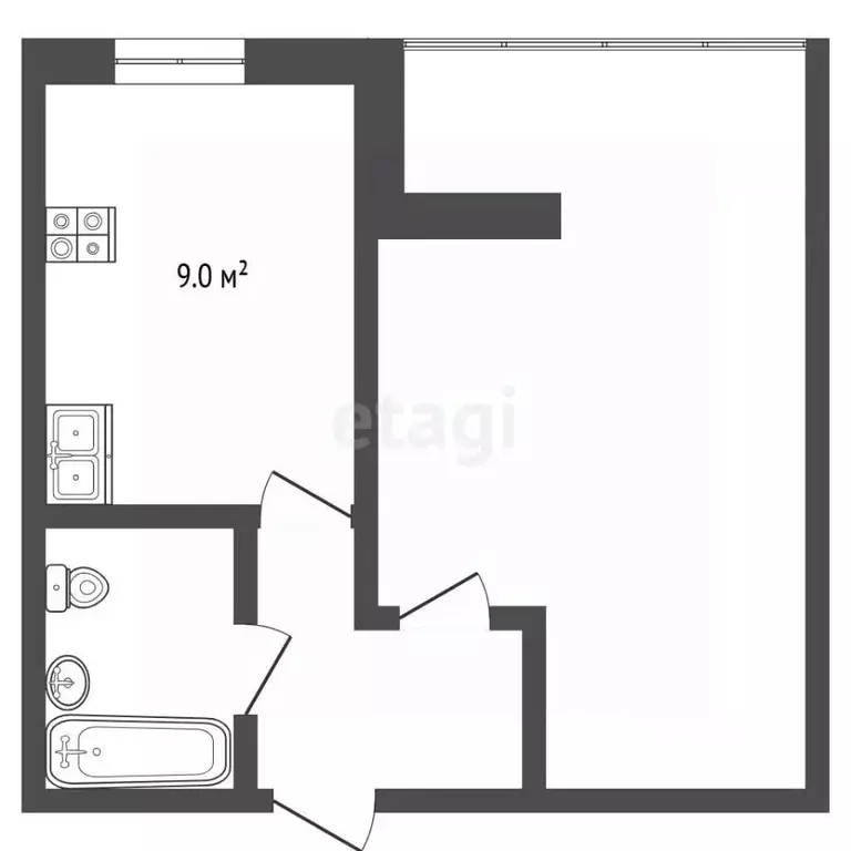1-к кв. Тюменская область, Тюмень ул. Щорса, 2 (38.0 м) - Фото 2