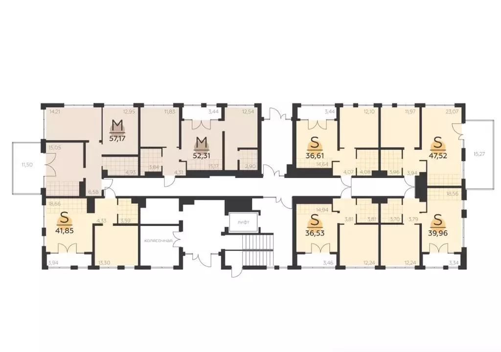 1-к кв. Тульская область, Тула Огни жилой комплекс (47.52 м) - Фото 2