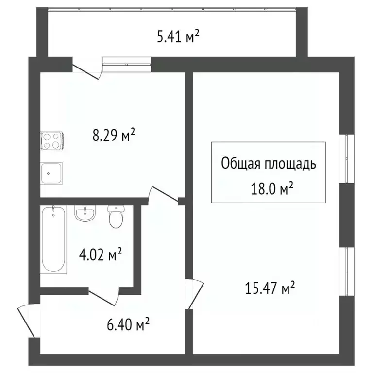1-к кв. Томская область, Томск пос. Степановка, пер. Богдана ... - Фото 1