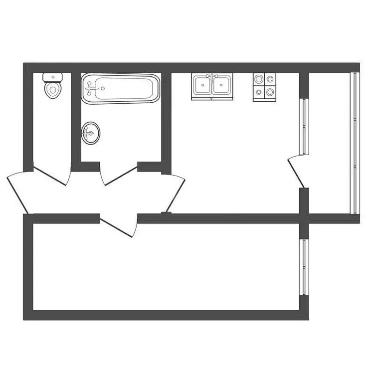 1-комнатная квартира: посёлок Новый, Лесная улица, 4А (29.7 м) - Фото 1