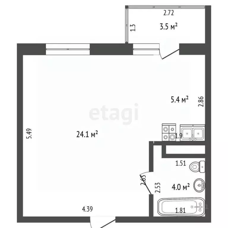 1-к кв. Краснодарский край, Анапа Анапское ш., 6к1 (33.5 м) - Фото 2