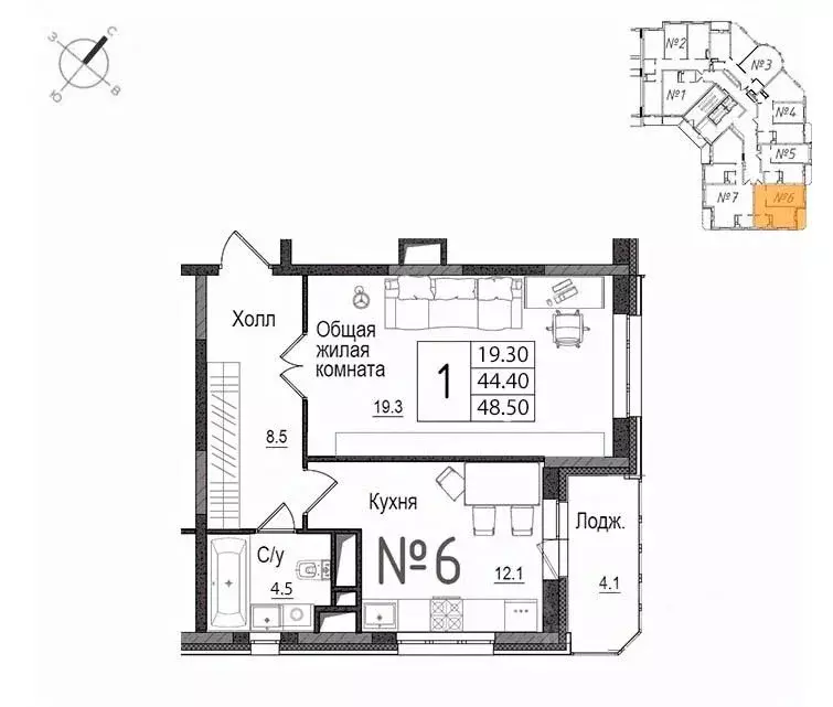 1-к кв. Московская область, Наро-Фоминск ул. Новикова, 20/1 (49.0 м) - Фото 0
