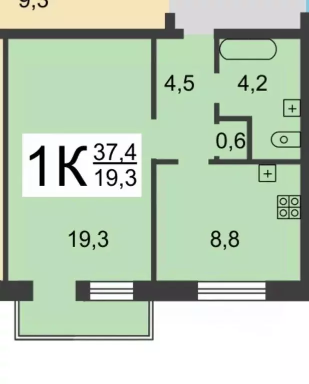 1-к кв. Нижегородская область, Нижний Новгород Сормовское ш., 1 (36.7 ... - Фото 1