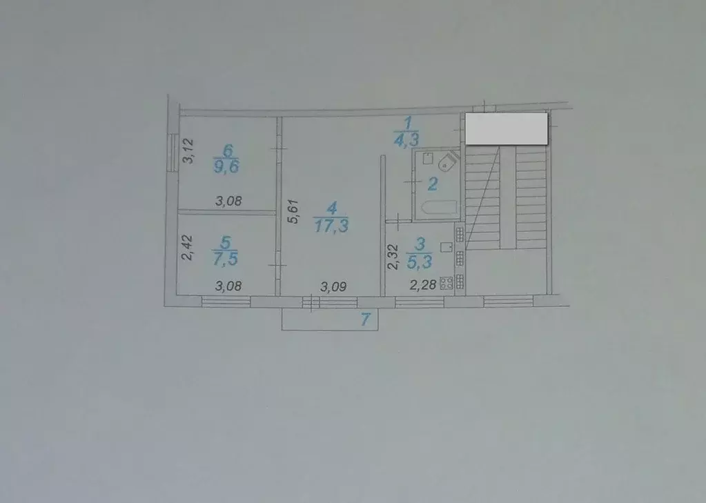 Квартира, 3 комнаты, 47 м - Фото 1