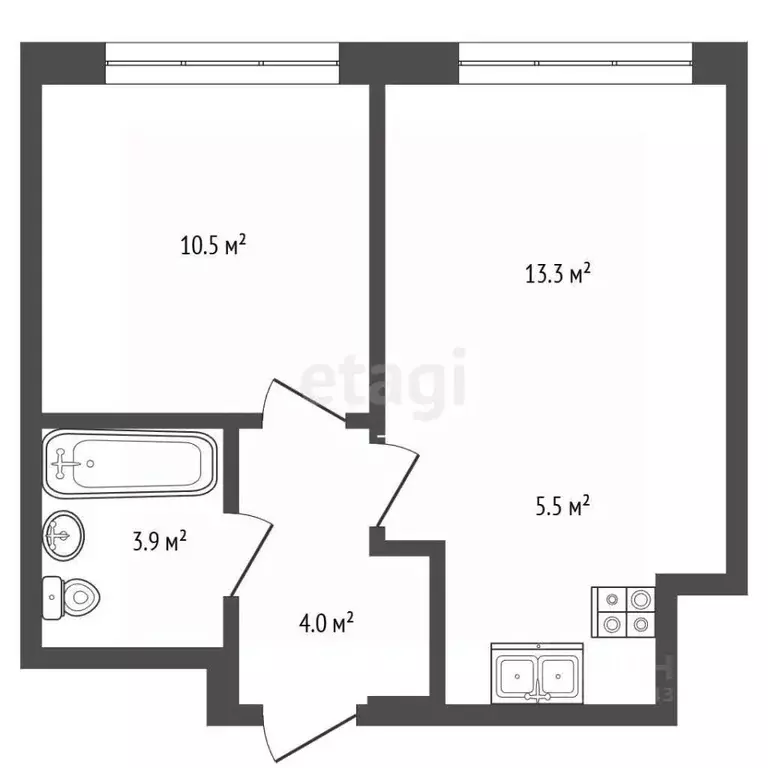 2-к кв. Москва Аминьевское ш., 4Дк2 (36.0 м) - Фото 2