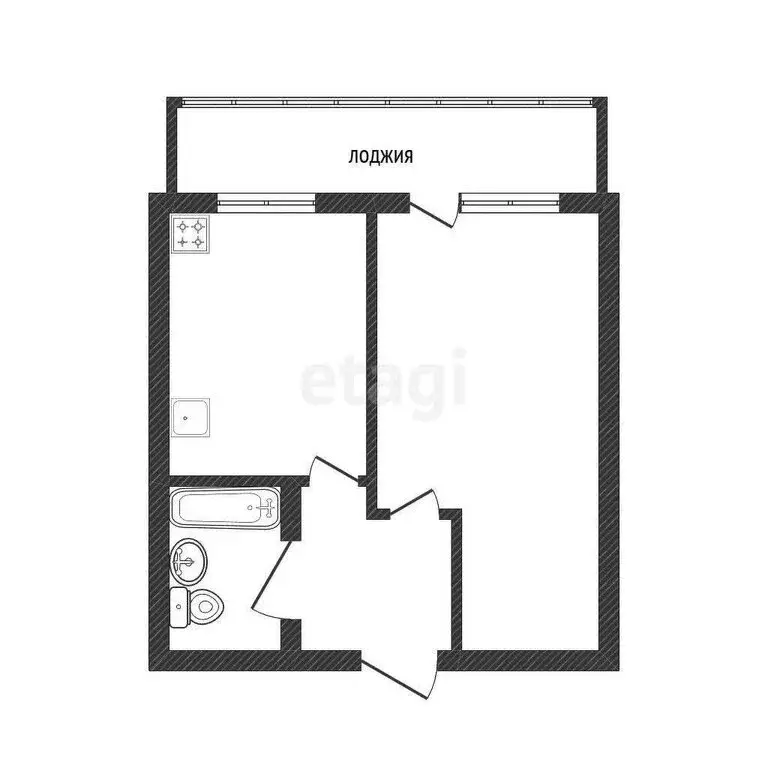 1-комнатная квартира: Кострома, Магистральная улица, 55 (35.5 м) - Фото 0