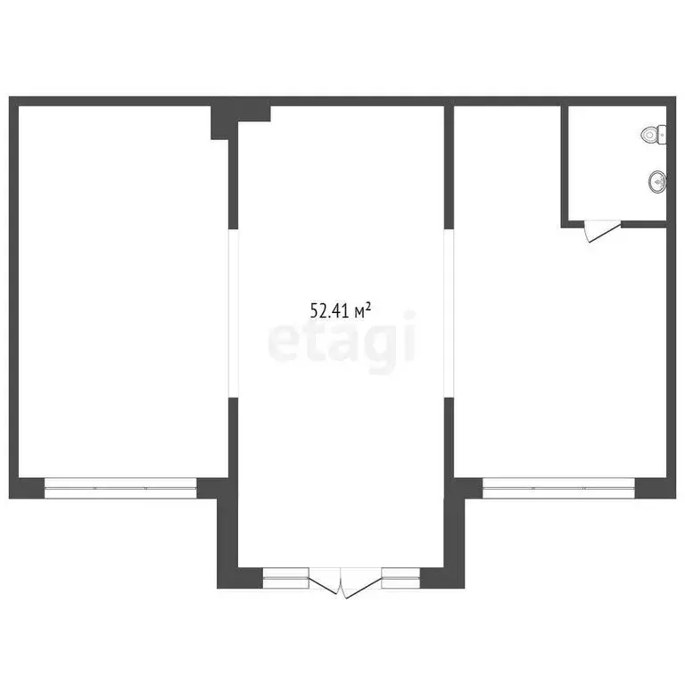 Торговая площадь (52.41 м) - Фото 1