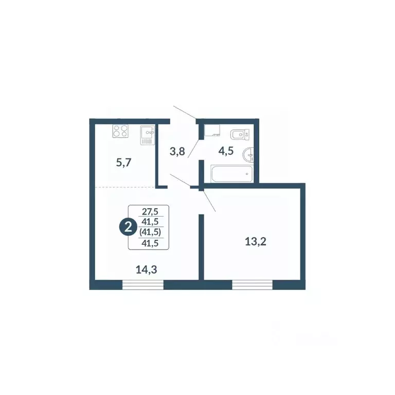 2-к кв. Кировская область, Киров Скандинавия жилой комплекс (41.5 м) - Фото 1